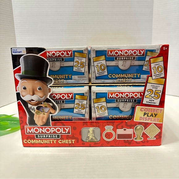 Monopoly Surprise Collectibles Community Chest New Tokens 10 Surprises Lot - Picture 7 of 9